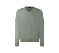 MAERZ Muenchen Herren Strickpullover 490400 – Schurwolle, V-Ausschnitt – Oliv Größe 56