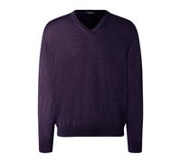 Strickpullover MAERZ MUENCHEN "Maerz Muenchen 490400 Strickpullover Herren Bekleidung", Herren, Gr. 58, lila, 100% Wolle, V-Ausschnitt, Pullover Strickpullover (61042827-58) lila