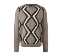 Strickpullover MAERZ MUENCHEN "Maerz Muenchen 496601 Strickpullover Herren Bekleidung", Herren, Gr. 58, beige, 100% Wolle, Rundhals, Pullover Strickpullover (90943243-58) beige