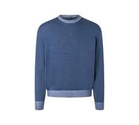 MAERZ Superwash Classic Fit Pullover blau, Einfarbig