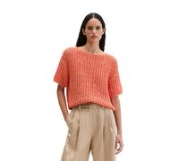 Strickpullover MARC O'POLO "aus Bändchengarn", Damen, Gr. M, warm orange, Obermaterial: 75% Baumwolle, 25% Polyester, unifarben, U-Boot-Ausschnitt, Pullover Strickpullover (66753618-M) warm orange
