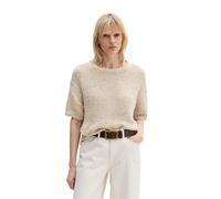 Marc O'Polo Pullover Loose Fit Kurzarm aus Baumwoll-Mix Stein Größe S