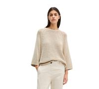 Strickpullover MARC O'POLO "aus Bändchengarn", Damen, Gr. XL, grau silk, Obermaterial: 70% Baumwolle, 30% Polyester, unifarben, Rundhals, Pullover Strickpullover (30937240-XL) grau silk