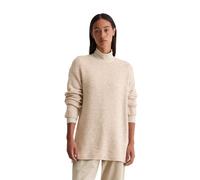 Strickpullover MARC O'POLO "aus Bio-Baumwolle-Alpaka-Schurwolle-Mix", Damen, Gr. L, beige (light oat), Obermaterial: 51% Baumwolle, 28% Polyamid, 11% Alpaka, 10% Schurwolle, unifarben, U-Boot-Ausschni