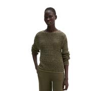 Strickpullover MARC O'POLO "aus Bio-Baumwolle-Mix", Damen, Gr. M, medium grün, Obermaterial: 61% Baumwolle, 39% Polyamid, unifarben, Rundhals, Pullover Strickpullover (32082736-M) medium grün