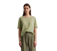 Strickpullover MARC O'POLO "aus Bio-Baumwolle-Mix", Damen, Gr. S, smooth sage, Obermaterial: 90% Baumwolle, 10% Polyamid, unifarben, Rundhals, Pullover Strickpullover (92647812-S) smooth sage