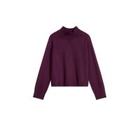 Strickpullover MARC O'POLO "aus Cotton Wool Stretch", Damen, Gr. L, lila (fresh aubergine), Strick, Obermaterial: 45% Baumwolle, 27% Polyester, 25% Schurwolle, 3% Elasthan, regular fit normal, Raglanä