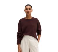 Strickpullover MARC O'POLO "aus flauschiger Lambswool", Damen, Gr. L, schwarz cherry, Obermaterial: 100% Schurwolle, unifarben, Rundhals, Pullover Strickpullover (43339805-L) schwarz cherry