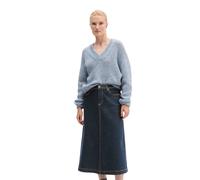 Strickpullover MARC O'POLO "aus flauschiger Lambswool", Damen, Gr. XL, blau (light blau), Obermaterial: 76% Wolle (Schafwolle), 24% Polyamid, unifarben, V-Ausschnitt, Pullover Strickpullover (18467729