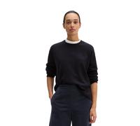 Strickpullover MARC O'POLO "aus flauschiger Lambswool", Damen, Gr. XS, schwarz (maritime blau), Obermaterial: 100% Schurwolle, unifarben, Rundhals, Pullover Strickpullover (27572453-XS) maritime blau