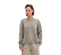 Strickpullover MARC O'POLO "aus flauschiger Lambswool", Damen, Gr. XS, stone taupe melange, Obermaterial: 100% Schurwolle, unifarben, Rundhals, Pullover Strickpullover (52906210-XS) stone taupe melang