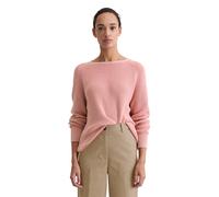 Strickpullover MARC O'POLO "aus Heavy-Weight-Organic-Cotton", Damen, Gr. M, natural rose, Obermaterial: 100% Baumwolle, unifarben, Rundhals, Pullover Strickpullover (44839517-M) natural rose
