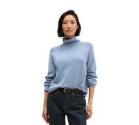 Strickpullover MARC O'POLO "aus Heavy-Weight-Organic-Cotton", Damen, Gr. XXL, blau (clear blau), Obermaterial: 100% Baumwolle, unifarben, Pullover Strickpullover (69098348-XXL) clear blau