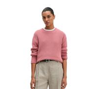Strickpullover MARC O'POLO "aus Heavy-Weight-Organic-Cotton", Damen, Gr. XXS, berry rose, Obermaterial: 100% Baumwolle, unifarben, Rundhals, Pullover Strickpullover (19779815-XXS) berry rose