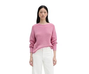Strickpullover MARC O'POLO "aus Heavy-Weight-Organic-Cotton", Damen, Gr. XXS, pink (mellow rose), Obermaterial: 100% Baumwolle, unifarben, Rundhals, Pullover Strickpullover (20800013-XXS) mellow rose