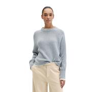 Strickpullover MARC O'POLO "aus hochwertigem Baumwoll-Mix", Damen, Gr. L, grau horizon, Obermaterial: 94% Baumwolle, 6% Polyamid, unifarben, Rundhals, Pullover Strickpullover (12902339-L) grau horizon