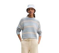 Strickpullover MARC O'POLO "aus hochwertigem Baumwoll-Mix", Damen, Gr. XXL, light blau, Obermaterial: 94% Baumwolle, 6% Polyamid, unifarben, Rundhals, Pullover Strickpullover (28418358-XXL) light blau