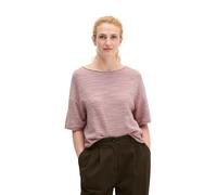 Strickpullover MARC O'POLO "aus Leinen-Baumwolle-Mix", Damen, Gr. L, rosa (mild rose), Obermaterial: 52% Baumwolle, 48% Leinen, unifarben, U-Boot-Ausschnitt, Pullover Strickpullover (28354563-L) mild