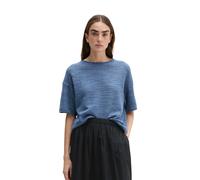 Strickpullover MARC O'POLO "aus Leinen-Baumwolle-Mix", Damen, Gr. M, blau (provincial blau), Obermaterial: 52% Baumwolle, 48% Leinen, unifarben, U-Boot-Ausschnitt, Pullover Strickpullover (98168451-M)