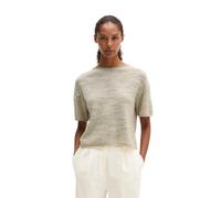 Strickpullover MARC O'POLO "aus Leinen-Baumwolle-Mix", Damen, Gr. XL, beige (linen beige), Obermaterial: 52% Baumwolle, 48% Leinen, unifarben, U-Boot-Ausschnitt, Pullover Strickpullover (50497966-XL)
