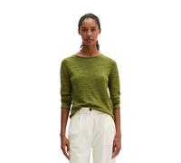 Strickpullover MARC O'POLO "aus Leinen-Baumwolle-Mix", Damen, Gr. XXL, grün (shaded fern), Obermaterial: 52% Baumwolle, 48% Leinen, unifarben, U-Boot-Ausschnitt, Pullover Strickpullover (87568534-XXL)
