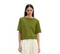 Strickpullover MARC O'POLO "aus Leinen-Baumwolle-Mix", Damen, Gr. XXL, grün (shaded fern), Obermaterial: 52% Baumwolle, 48% Leinen, unifarben, U-Boot-Ausschnitt, Pullover Strickpullover (86449903-XXL)