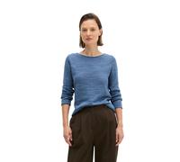 Strickpullover MARC O'POLO "aus Leinen-Baumwolle-Mix", Damen, Gr. XXS, blau (provincial blau), Obermaterial: 52% Baumwolle, 48% Leinen, unifarben, U-Boot-Ausschnitt, Pullover Strickpullover (49330956-