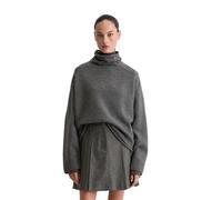 Strickpullover MARC O'POLO "aus Merinowolle-Mix", Damen, Gr. M, rocky grau melange, Obermaterial: 80% Wolle, 20% Polyamid, unifarben, Pullover Strickpullover (87313217-M) rocky grau melange