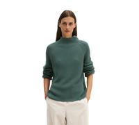 Strickpullover MARC O'POLO "aus Organic Cotton", Damen, Gr. M, grün (quiet pine), Obermaterial: 100% Baumwolle, unifarben, Pullover Strickpullover, Topseller (55225257-M) quiet pine