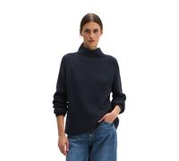 Strickpullover MARC O'POLO "aus Organic Cotton", Damen, Gr. XS, blau (maritime blau), Obermaterial: 100% Baumwolle, unifarben, Pullover Strickpullover, Topseller (82340307-XS) maritime blau