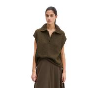 Strickpullover MARC O'POLO "aus Organic-Cotton-Mix-Slub", Damen, Gr. L, burnt coffee melange, Obermaterial: 75% Baumwolle, 25% Polyester, unifarben, Pullover Strickpullover (22029410-L) burnt coffee m