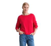 Strickpullover MARC O'POLO "aus reiner Bio-Baumwolle", Damen, Gr. L, bright rot, Obermaterial: 100% Baumwolle, unifarben, U-Boot-Ausschnitt, Pullover Strickpullover (81368368-L) bright rot
