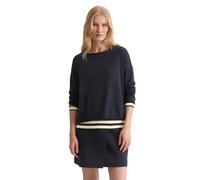 Strickpullover MARC O'POLO "aus reiner Bio-Baumwolle", Damen, Gr. S, deep night blau, Obermaterial: 100% Baumwolle, unifarben, Pullover Strickpullover (47941815-S) deep night blau