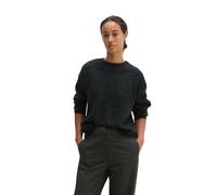 Strickpullover MARC O'POLO "aus reiner Merinowolle", Damen, Gr. M, schwarz (coal grau melange), Obermaterial: 100% Schurwolle, unifarben, Rundhals, Pullover Strickpullover (15562105-M) coal grau melan