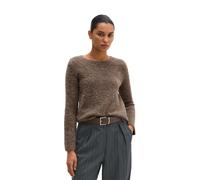Strickpullover MARC O'POLO "aus Schurwolle-Alpakawolle-Mix", Damen, Gr. XL, braun (stone taupe melange), Obermaterial: 42% Schurwolle, 25% Polyacryl, 19% Alpaka, 13% Polyamid, 1% Elasthan, unifarben,