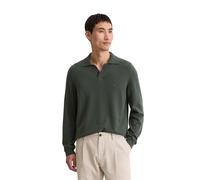 Strickpullover MARC O'POLO "aus softem Bio-Bauwoll-Schurwoll-Mix", Herren, Gr. M, mangrove, Obermaterial: 54% Baumwolle, 29% Schurwolle, 17% Polyamid, unifarben, Pullover (86084634-M) mangrove