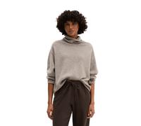 Strickpullover MARC O'POLO "aus softem Schurwolle-Mix", Damen, Gr. M, grau (stone taupe melange), Obermaterial: 80% Schurwolle, 20% Polyamid, unifarben, Pullover Strickpullover (61450843-M) stone taup