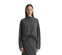 Strickpullover MARC O'POLO "aus softem Schurwolle-Mix", Damen, Gr. S, night grau melange, Obermaterial: 50% Schurwolle, 33% Viskose, 17% Polyamid, unifarben, Pullover Strickpullover (79669749-S) night