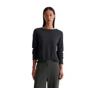 Strickpullover MARC O'POLO "aus softem Schurwolle-Mix", Damen, Gr. XS, deep night blau, Obermaterial: 50% Schurwolle, 33% Viskose, 17% Polyamid, unifarben, U-Boot-Ausschnitt, Pullover Strickpullover (