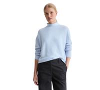 Strickpullover MARC O'POLO "aus softer Bio-Baumwolle", Damen, Gr. L, soft sea, Obermaterial: 100% Baumwolle, unifarben, Pullover Strickpullover (87716335-L) soft sea