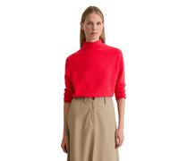 Strickpullover MARC O'POLO "aus softer Bio-Baumwolle", Damen, Gr. S, bright rot, Obermaterial: 100% Baumwolle, unifarben, Pullover Strickpullover (60750703-S) bright rot