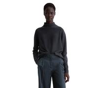 Strickpullover MARC O'POLO "aus softer Bio-Baumwolle", Damen, Gr. S, deep night blau, Obermaterial: 100% Baumwolle, unifarben, Pullover Strickpullover (83340757-S) deep night blau