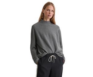 Strickpullover MARC O'POLO "aus softer Bio-Baumwolle", Damen, Gr. XS, warm granite melange, Obermaterial: 100% Baumwolle, unifarben, Pullover Strickpullover (49971723-XS) warm granite melange