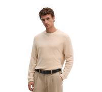 Strickpullover MARC O'POLO "aus weichem Schurwoll-Mix", Herren, Gr. L, beige (linen beige), Obermaterial: 80% Schurwolle, 20% Polyamid, unifarben, Pullover Strickpullover (44667660-L) linen beige