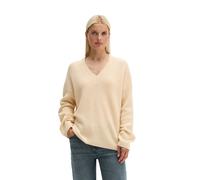 Strickpullover MARC O'POLO "aus weichem Schurwolle-Mix", Damen, Gr. M, beige (smokey sands), Obermaterial: 80% Wolle, 20% Polyamid, unifarben, Pullover Strickpullover (64555820-M) smokey sands