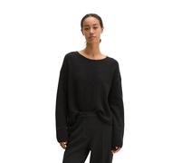 Strickpullover MARC O'POLO "aus weichem Schurwolle-Mix", Damen, Gr. XXL, schwarz (coal grau melange), Obermaterial: 80% Wolle, 20% Polyamid, unifarben, U-Boot-Ausschnitt, Pullover Strickpullover (5452