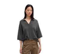 Strickpullover MARC O'POLO "aus weicher Merinowolle", Damen, Gr. M, grau (middle grau melange), Obermaterial: 100% Schurwolle, unifarben, Pullover Strickpullover (66468832-M) middle grau melange