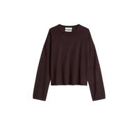 Strickpullover MARC O'POLO "aus weicher Merinowolle", Damen, Gr. M, schwarz cherry, Obermaterial: 98% Schurwolle, 2% Polyamid, unifarben, Rundhals, Pullover Strickpullover (36904358-M) schwarz cherry