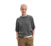 Strickpullover MARC O'POLO "aus weicher Merinowolle", Damen, Gr. S, grau (middle grau melange), Obermaterial: 100% Schurwolle, unifarben, Rundhals, Pullover Strickpullover (94378317-S) middle grau mel