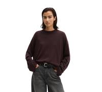 Strickpullover MARC O'POLO "aus weicher Merinowolle", Damen, Gr. S, schwarz cherry, Obermaterial: 98% Schurwolle, 2% Polyamid, unifarben, Rundhals, Pullover Strickpullover (36904358-S) schwarz cherry